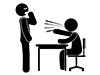 No motivation ｜ Boss ｜ Scolding --Pictogram ｜ Free illustration material