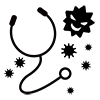 検査｜聴診器｜病気 - ピクトグラム｜フリーイラスト素材